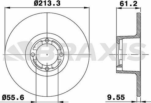 Braxis AE0332 - Тормозной диск abcparts.ee