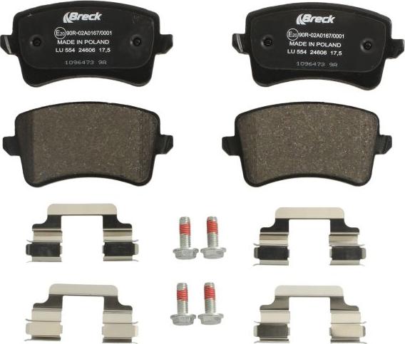 Breck 24606 00 554 00 - Тормозные колодки, дисковые, комплект abcparts.ee