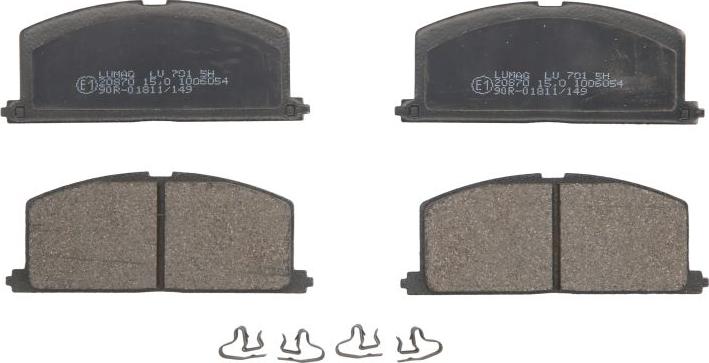 Breck 20870 00 701 10 - Тормозные колодки, дисковые, комплект abcparts.ee