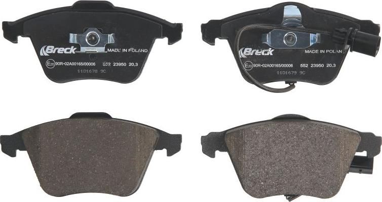 Breck 23950 00 552 10 - Тормозные колодки, дисковые, комплект abcparts.ee