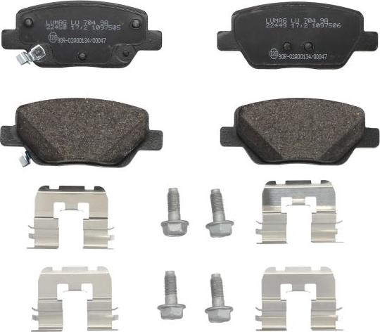 Breck 22449 00 704 00 - Тормозные колодки, дисковые, комплект abcparts.ee