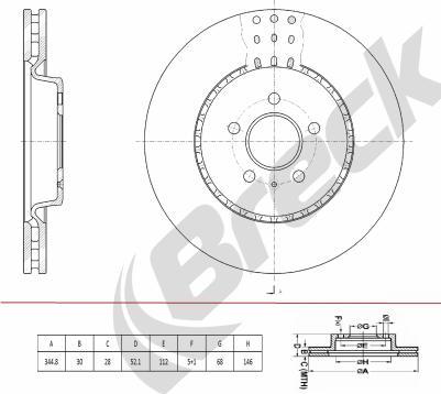 Breck BR 444 VH100 - Тормозной диск abcparts.ee