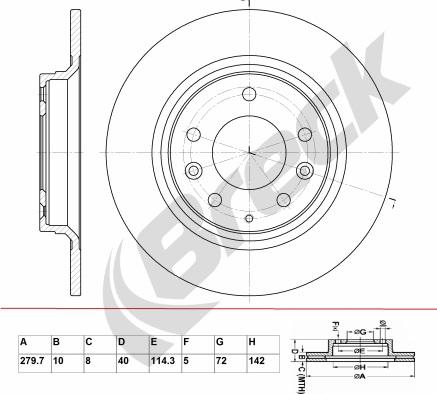 Breck BR 049 SA100 - Тормозной диск abcparts.ee