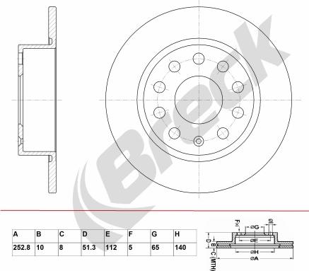 Breck BR 029 SA100 - Тормозной диск abcparts.ee