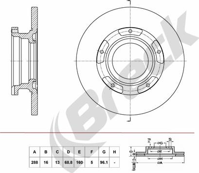 Breck BR 074 SA100 - Тормозной диск abcparts.ee