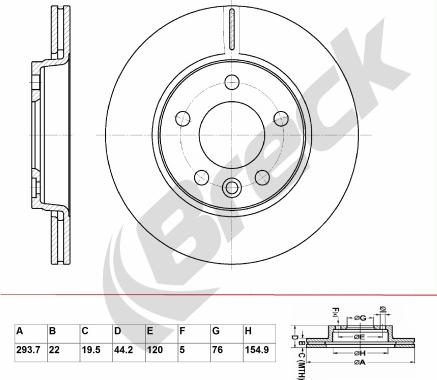 Breck BR 361 VA100 - Тормозной диск abcparts.ee