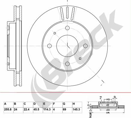 Breck BR 381 VA100 - Тормозной диск abcparts.ee