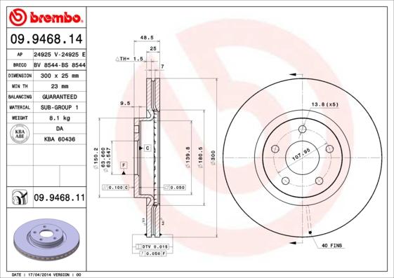Breco BS 8544 - Тормозной диск abcparts.ee