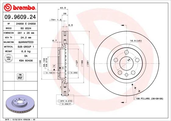 Breco BS 8524 - Тормозной диск abcparts.ee