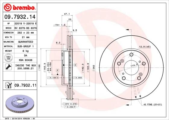 Breco BS 8376 - Тормозной диск abcparts.ee