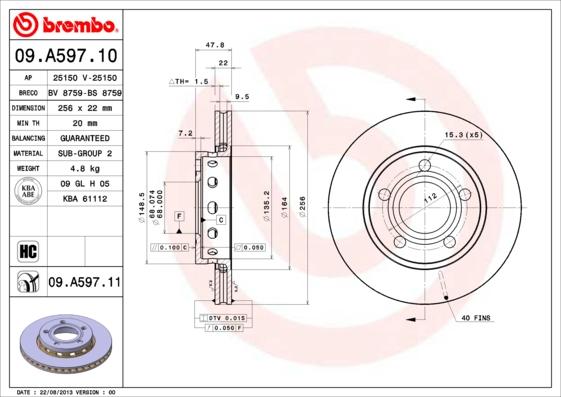 Breco BV 8759 - Тормозной диск abcparts.ee