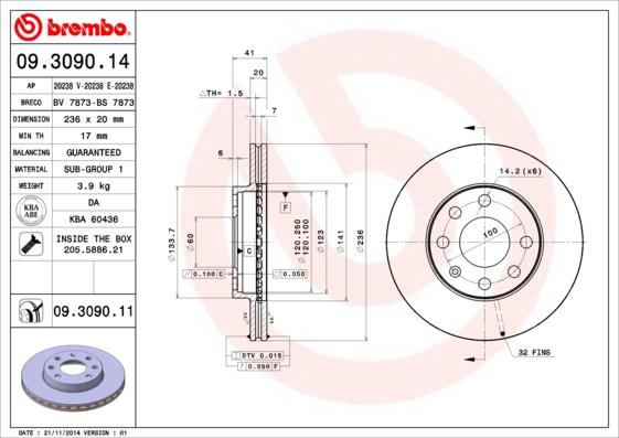 Breco BV 7873 - Тормозной диск abcparts.ee