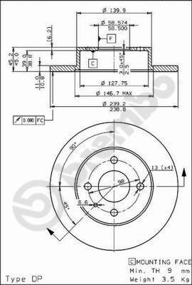 Breco BS 7300 - Тормозной диск abcparts.ee