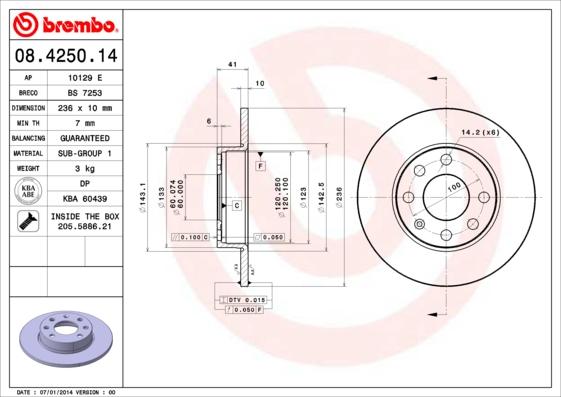 Breco BS 7253 - Тормозной диск abcparts.ee