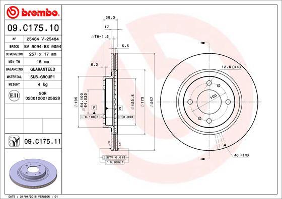 Breco BV 9094 - Тормозной диск abcparts.ee