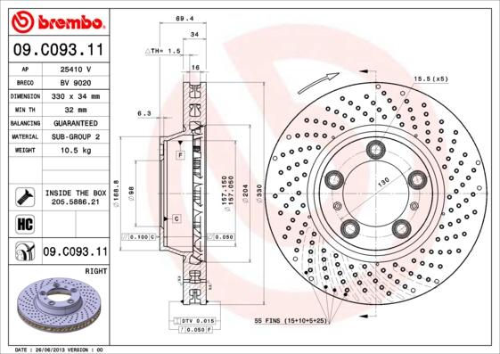 Breco BV 9020 - Тормозной диск abcparts.ee