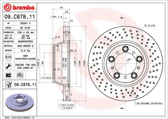 Breco BV 9191 - Тормозной диск abcparts.ee