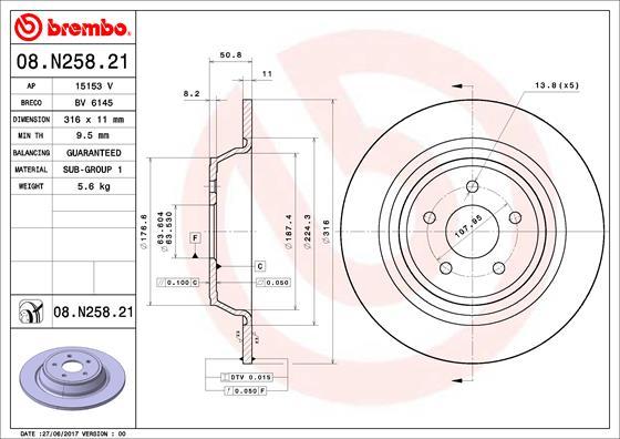 Breco BV 6145 - Тормозной диск abcparts.ee