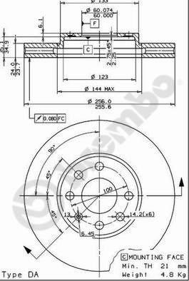 Breco BV 8324 - Тормозной диск abcparts.ee