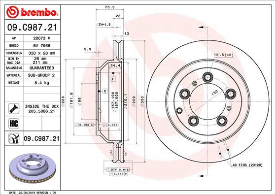Breco BV 7966 - Тормозной диск abcparts.ee