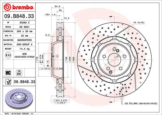 Breco BZ 9561 - Тормозной диск abcparts.ee