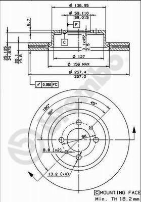 Brembo 09.4768.10 - Тормозной диск abcparts.ee