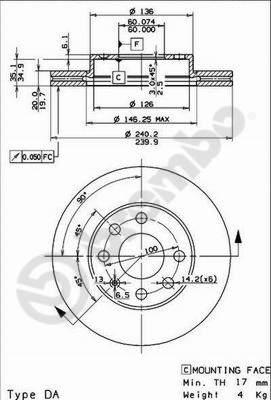 Brembo 09.8635.75 - Тормозной диск abcparts.ee