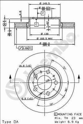 Brembo 09.8633.75 - Тормозной диск abcparts.ee