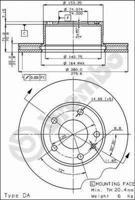 Brembo 09.3949.10 - Тормозной диск abcparts.ee