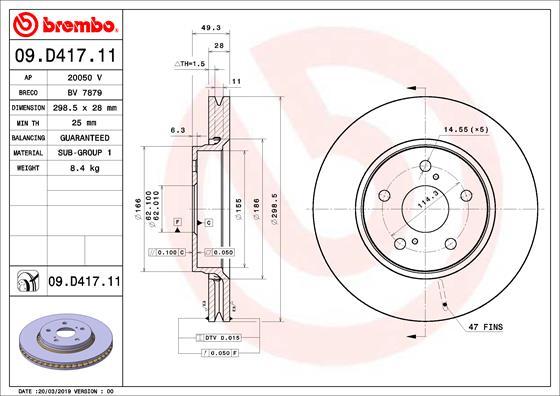 Brembo 09.D417.11 - Тормозной диск abcparts.ee