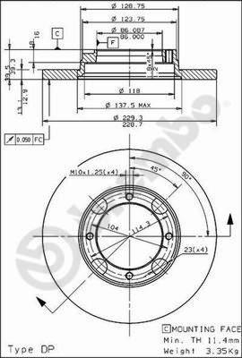 Brembo 08.4974.10 - Тормозной диск abcparts.ee