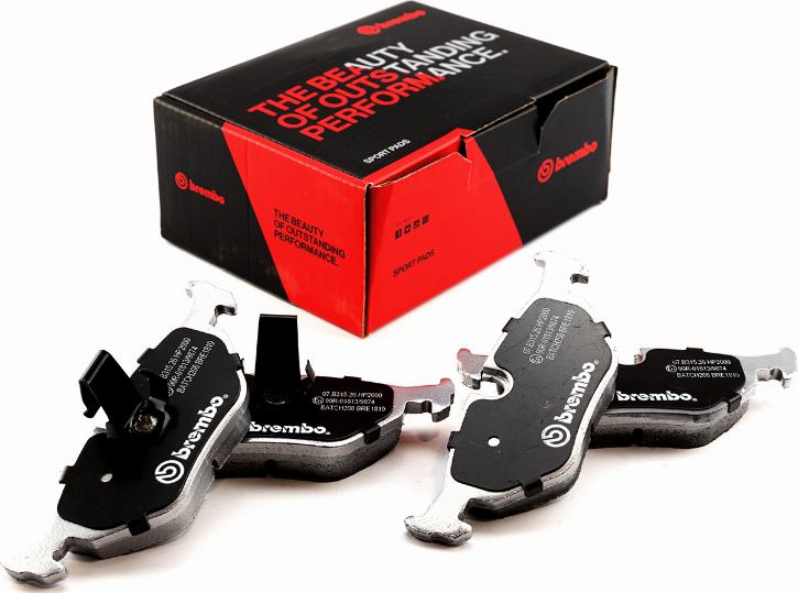 Brembo 07.B315.26 - Комплект высокоэффективных тормозных колодок abcparts.ee