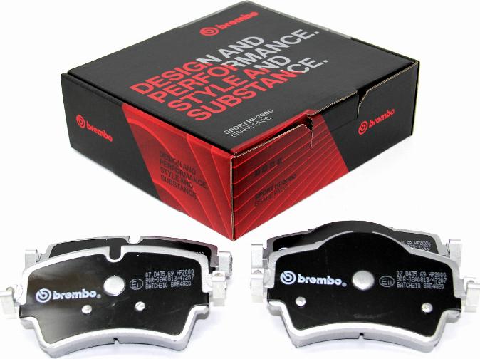 Brembo 07.D435.69 - Комплект высокоэффективных тормозных колодок abcparts.ee