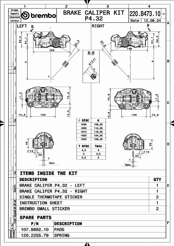 Brembo 220B47310 - Тормозной суппорт abcparts.ee