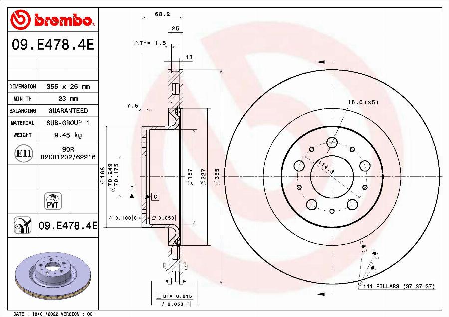 Brembo KT 08 042 - Дисковый тормозной механизм, комплект abcparts.ee