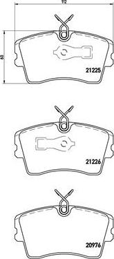 Brembo P 59 009 - Тормозные колодки, дисковые, комплект abcparts.ee