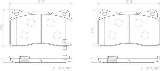 Brembo P54039N - Тормозные колодки, дисковые, комплект abcparts.ee