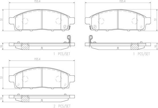 Brembo P54038N - Тормозные колодки, дисковые, комплект abcparts.ee