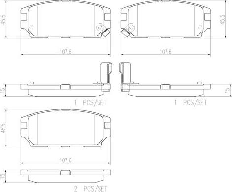 Brembo P54025N - Тормозные колодки, дисковые, комплект abcparts.ee