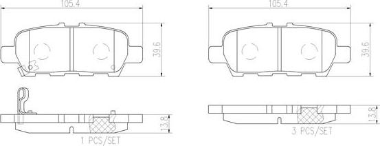 Brembo P56068N - Тормозные колодки, дисковые, комплект abcparts.ee