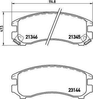 Brembo P 56 018 - Тормозные колодки, дисковые, комплект abcparts.ee