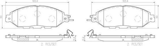 Brembo P56107N - Тормозные колодки, дисковые, комплект abcparts.ee
