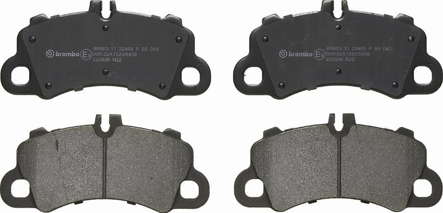 Brembo P 65 043 - Тормозные колодки, дисковые, комплект abcparts.ee