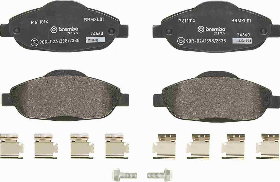 Brembo P 61 101X - Тормозные колодки, дисковые, комплект abcparts.ee