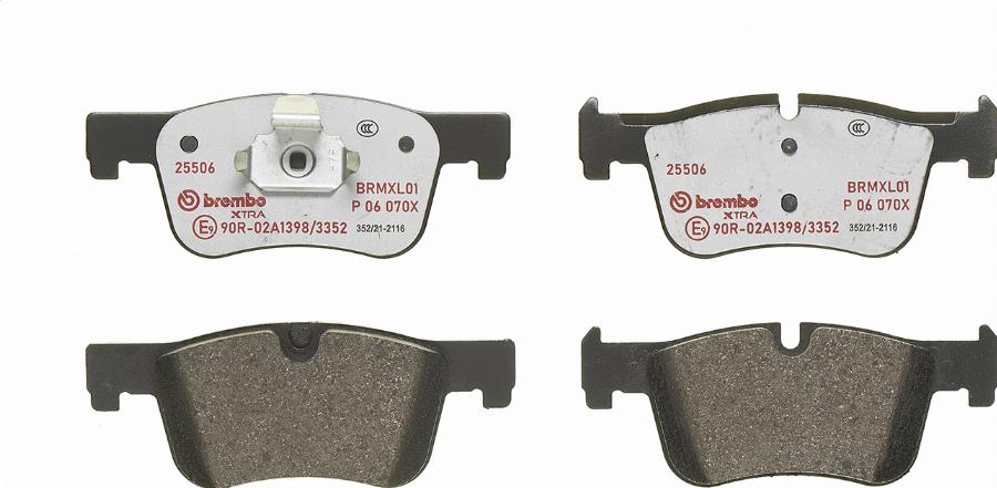 Brembo P 06 070X - Тормозные колодки, дисковые, комплект abcparts.ee