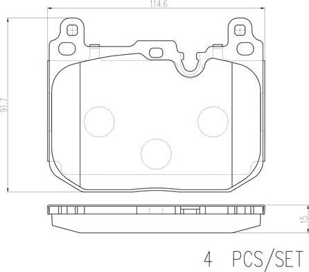Brembo P06110N - Тормозные колодки, дисковые, комплект abcparts.ee