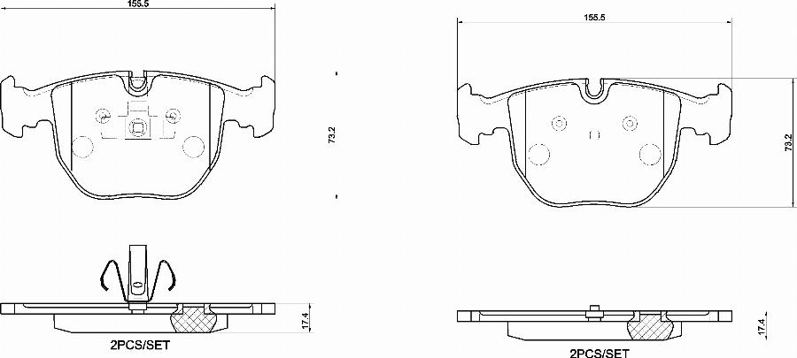 Brembo P 06 118 - Тормозные колодки, дисковые, комплект abcparts.ee