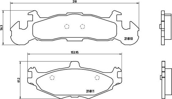Brembo P 11 001 - Тормозные колодки, дисковые, комплект abcparts.ee