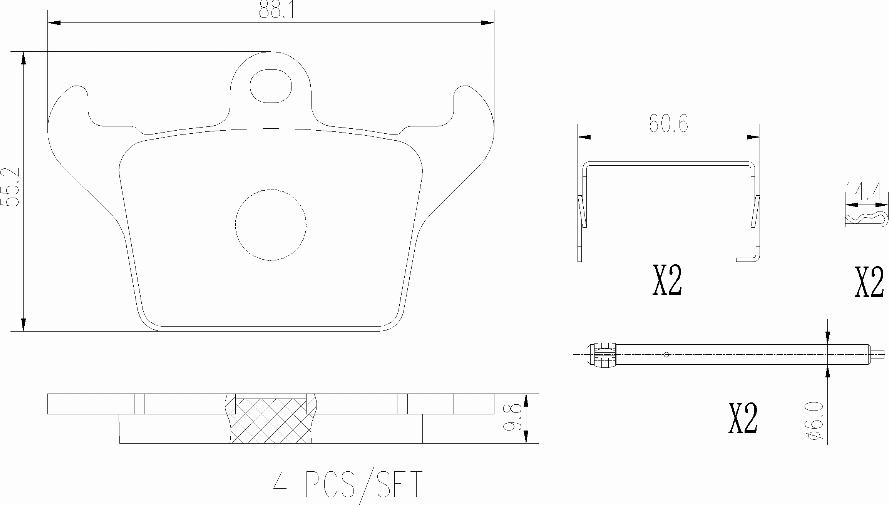 Brembo P 18 045 - Тормозные колодки, дисковые, комплект abcparts.ee