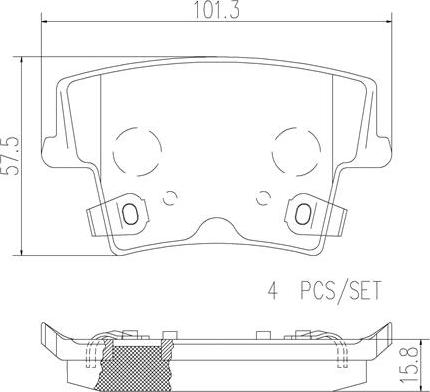 Brembo P18033N - Тормозные колодки, дисковые, комплект abcparts.ee